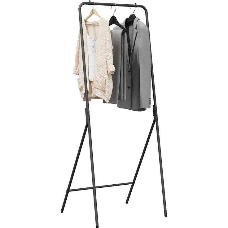 vidaXL Kleiderständer Schwarz 60 x 53 x 155 cm Stahl 868475 – Bild 2