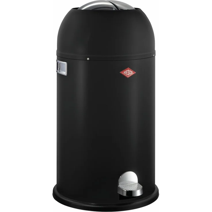WESCO Tretabfalleimer 184631-73 KICKMASTER in SCHWARZ MATT mit 33 Liter Volumen / Abfallsammler / Mülleimer – Bild 1