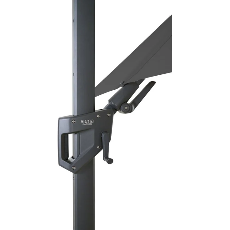 SIENA GARDEN Bosco N+ Ampelschirm anthrazit/anthrazit 300x300 cm Gestell Aluminium anthrazit, Bezug 100% Polyester, 280g/m² in anthrazit-meliert, UPF 50+ – Bild 5