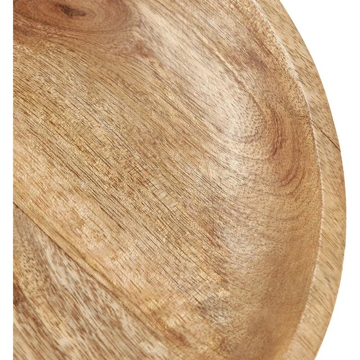 Viana Dekokorb Holz Dekoschale mit Fuß Ø25cm Natur Schwarz modern – Bild 2