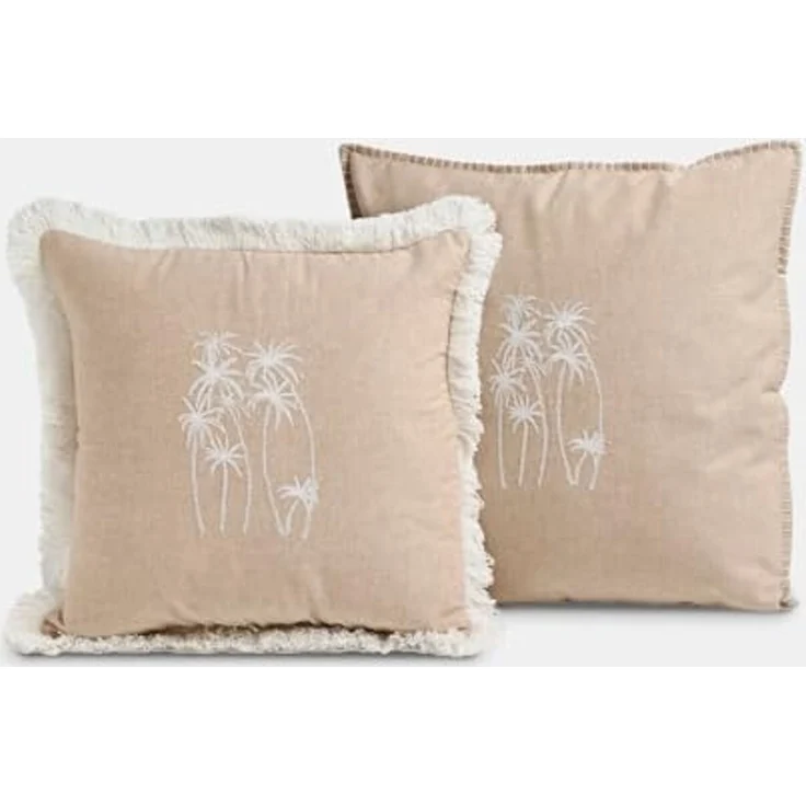 Mirabeau Kissenhülle Kissenhülle 2er Set Windlake braun/weiß – Bild 1