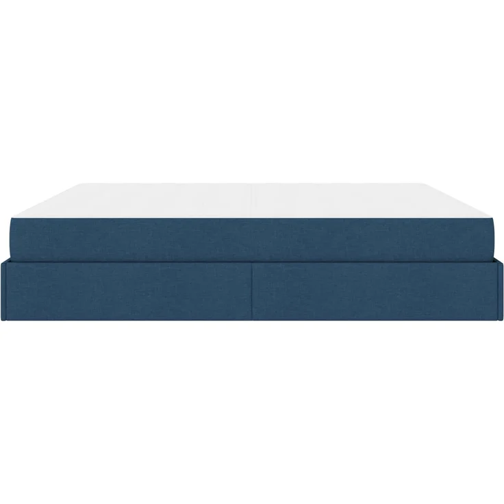 vidaXL Bettgestell mit Matratze mit Matratze 2 pcs Blau Stoff 3399521 – Bild 6