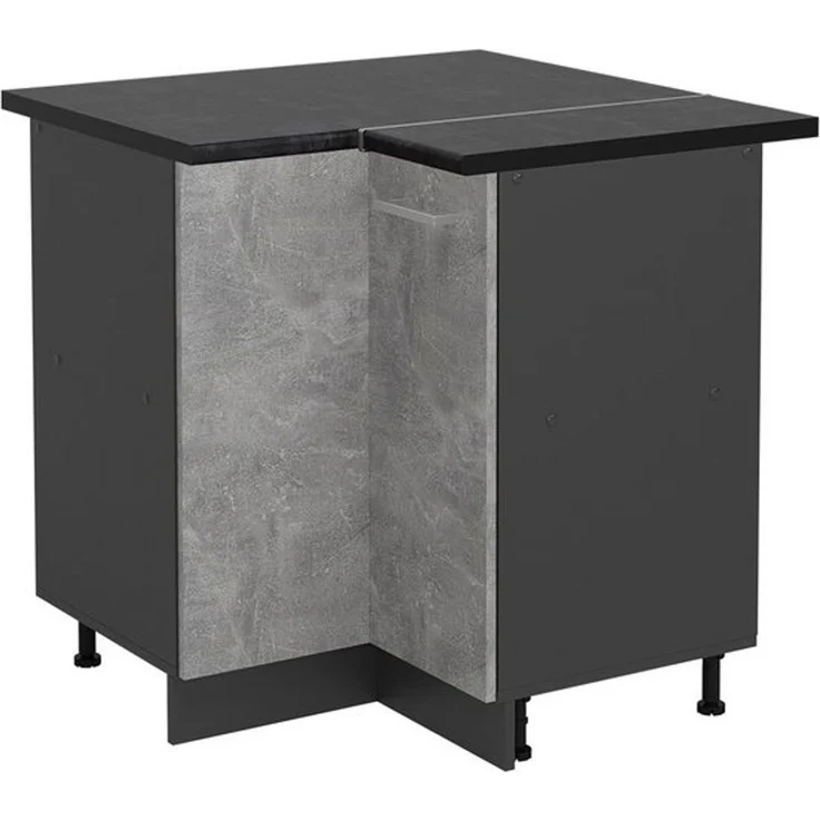 Eckunterschrank R-Line Beton 75.6 cm , AP Anthrazit Vicco – Bild 4