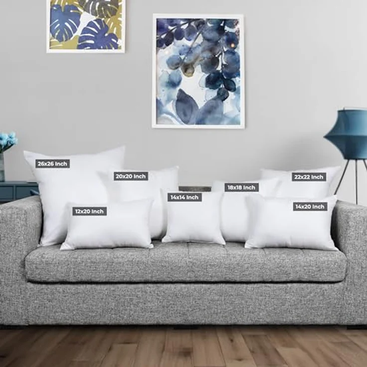 Utopia Bedding 2er Set Kissenfüllung 55x55 cm, Innenkissen Füllkissen Kopfkissen Sofakissen (Weiß) – Bild 4