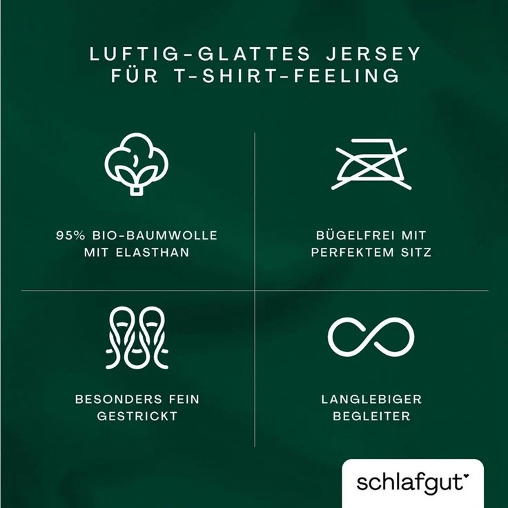 Schlafgut Bettbezug KNITTED JERSEY Bio-Baumwolle mit Elasthan, 170 g/m², Reißverschluss, (1 St), unifarbene Mix & Match Bettwäsche: passender Kissenbezug erhältlich – Bild 3