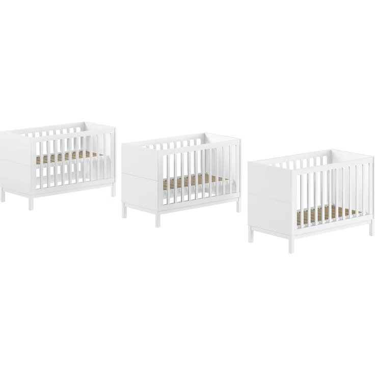 EVA Artikel-Set 4-tlg. best aus, Kommode mit Wickelaufsatz, Babybett 60x120 cm, Kleiderschrank 2-trg. – Bild 5