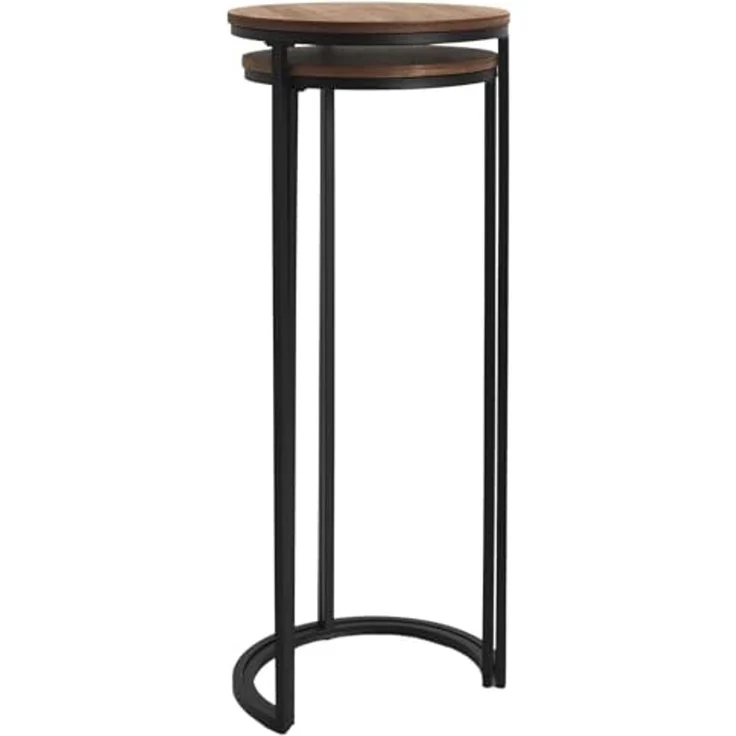 HOME DECO FACTORY, HD0289, Set mit 2 Nestpolstern, Softness-Kollektion, Möbel, Tisch und Schreibtisch, Konsole und Polster, 32,5 x 80 x 32,5 cm, Schwarzbraun – Bild 5