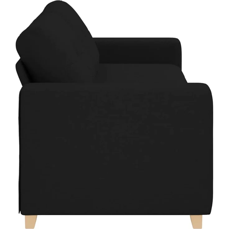vidaXL 3-Sitzer-Sofa Schwarz 220x78x80 cm Stoff 4105090 – Bild 5