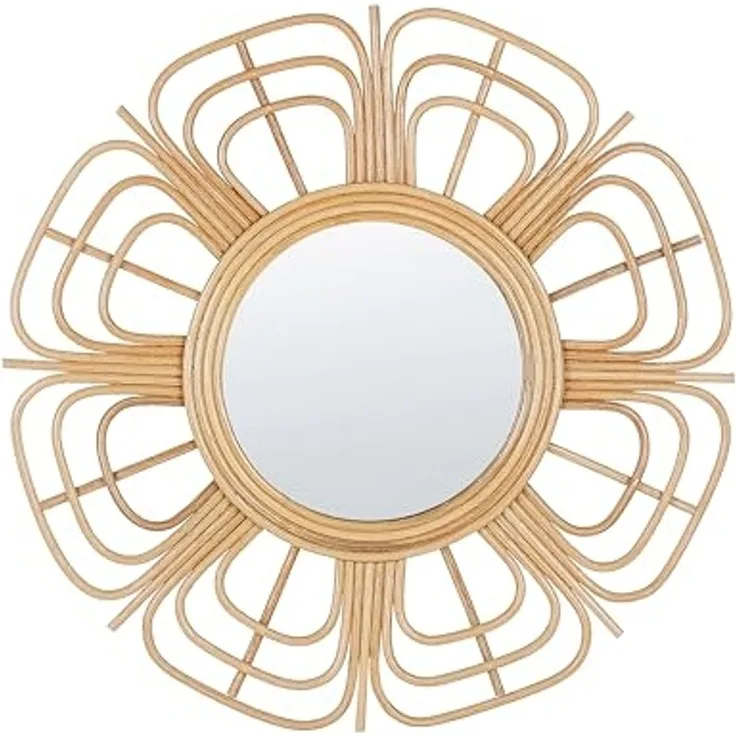Wandspiegel PASAKU 60 cm 60 cm Rattan Natürlich