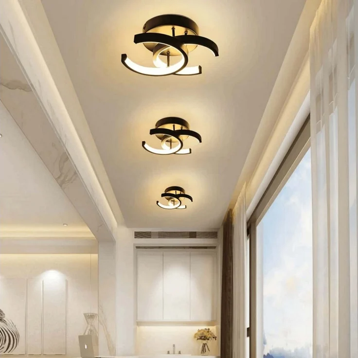 Toomoke Deckenleuchten 3-Farbige Decken-Lampe Dimmbar LED Deckenleuchte, LED fest integriert, Warmweiß, Neutralweiß, Kaltweiß, Wohnzimmer Flur Eingang – Bild 2