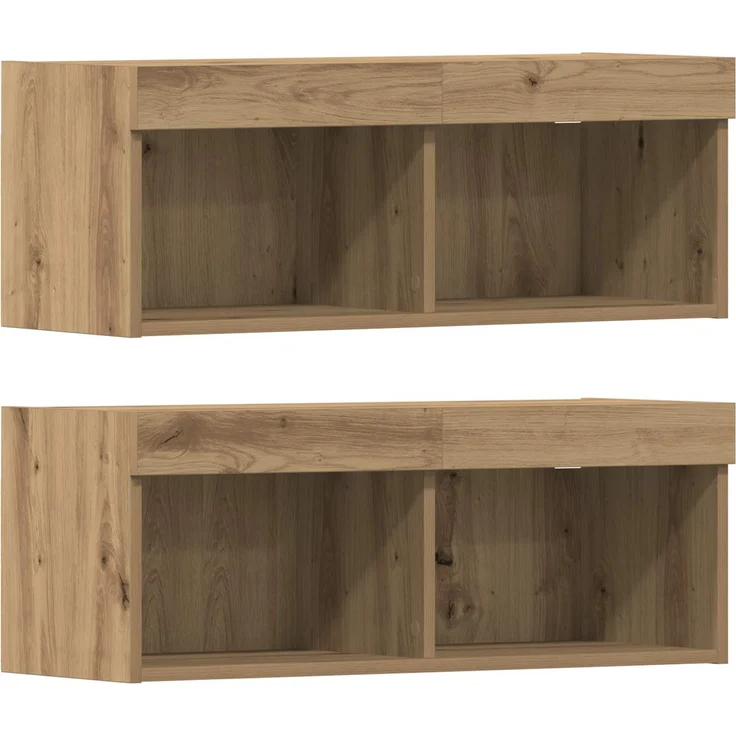vidaXL TV-Schränk 4 pcs Artisan-Eiche Holzwerkstoff 3334390 – Bild 9