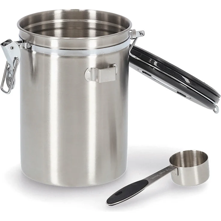 ZELLER 27367 Kaffeedose mit Löffel 1700 ml, Edelstahl/Kunststoff, Ø 12 x 19 cm – Bild 2