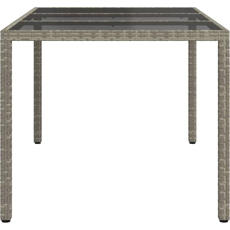vidaXL Gartentisch Grau 150 x 90 x 75 cm Poly-Rattan 362541 – Bild 4