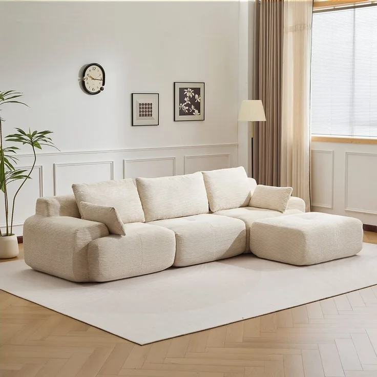 WHEELYOU Sofa Sofa 3-2-1 Sitzer mit Schlaffunktion – Wohnzimmersofa modern & bequem, Bequemes Sofa mit Bettfunktion – modern, kompakt und flexibel nutzbar
