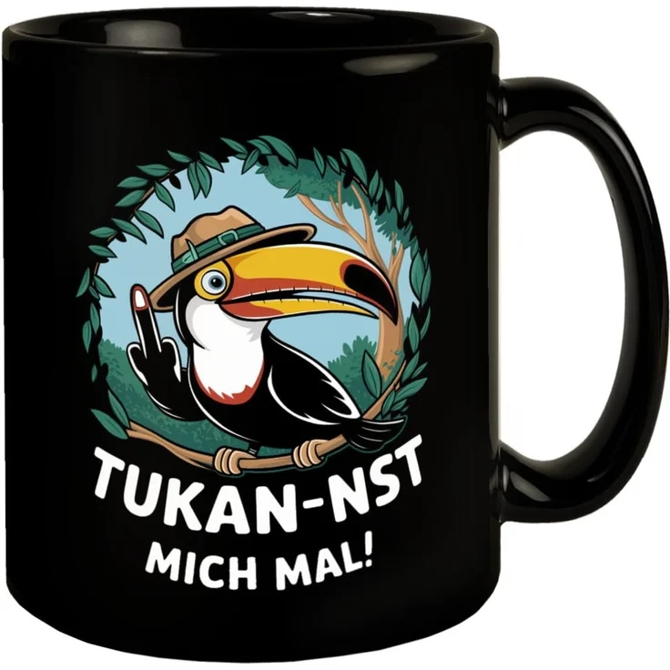 speecheese Tasse Tukan-nst mich mal Tasse mit Tukan im Dschungel – Bild 1