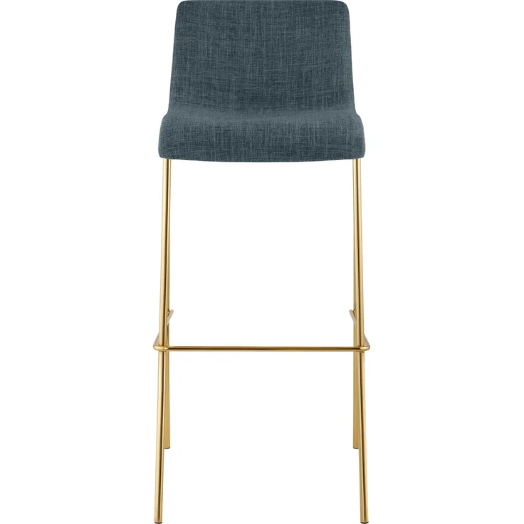 CLP Barhocker Hover stapelbar Stoffbezug Vierfußgestell Goldoptik bis 150 kg,blau – Bild 4