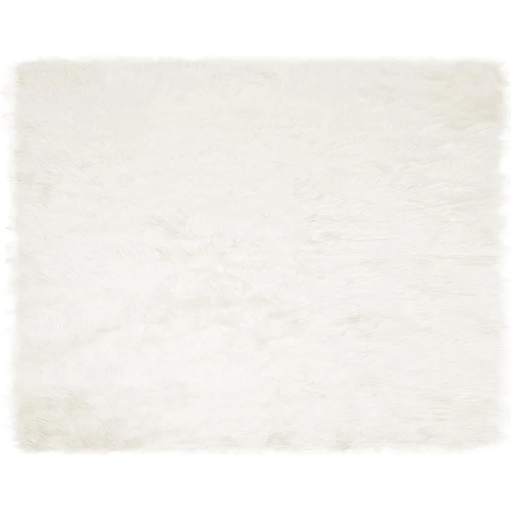 vidaXL Kunstschaffell Teppich Tafalla Weiß 200 x 280 cm Polyester 42021463 – Bild 1