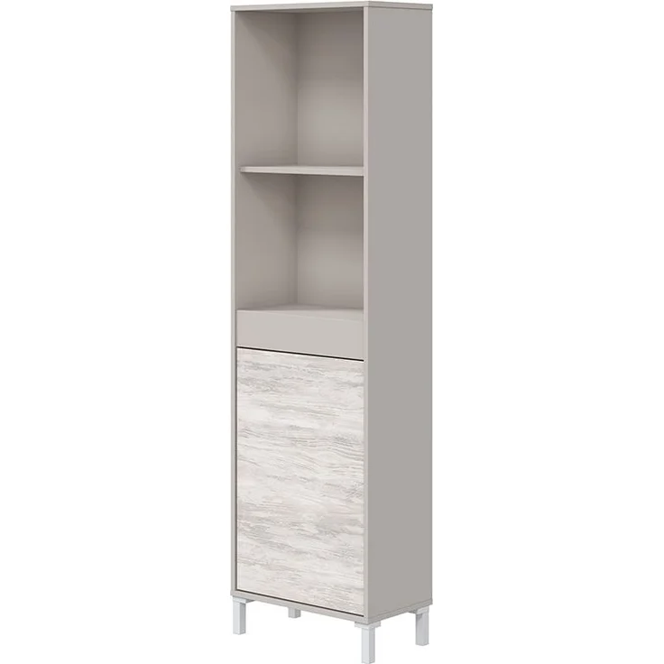 Wohnzimmer-Set >VANYA< (2-tlg.) in Kaschmir / Velho Weiß - 78x134x33 (BxHxT) – Bild 4