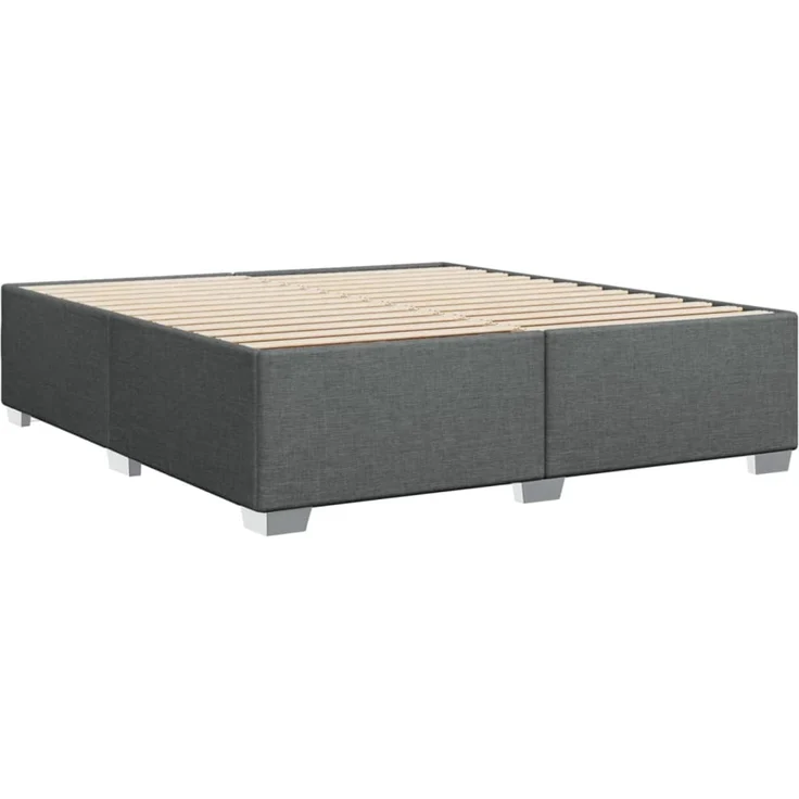 vidaXL Bettgestell ohne Matratze Dunkelgrau 200x200 cm Stoff 3284500 – Bild 5