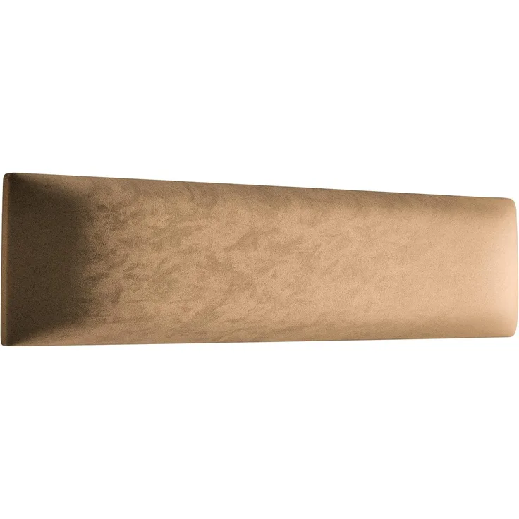 Muralo Samt Wandkissen Stoff Polsterpaneel Schlafzimmer Wohnzimmer Bett Wandpolster Bettkopfteil Lendekissen Modern Luxus Gepolstert Polster Paneel (Beige, 60x15 cm)
