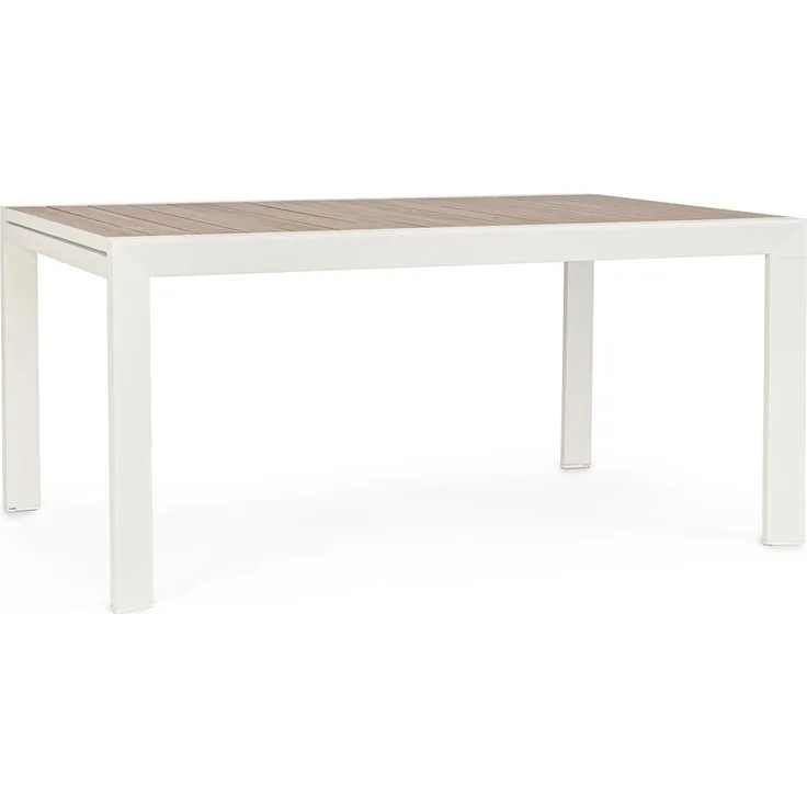 Gartenesstisch Ramel Ausziehbar - Aluminium Off-White, 160-240 x 100 cm