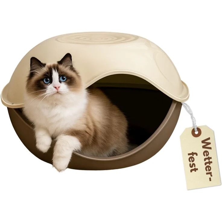 GarPet Katzenzelt Katzen Höhle Haus Hunde Hütte outdoor Wetterfest Korb Wurfkiste