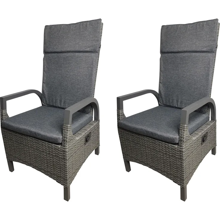 Gardissimo RIO Alu Polyrattan Loungesessel Dining Sessel verstellbare Lehne