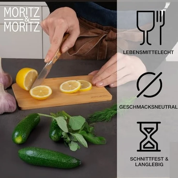 Moritz & Moritz Schneidebrett Schneidebretter, 6er Set, Bambus, 22x14 cm – Bild 4