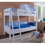 Relita 'Stefan' Etagenbett weiß inkl. Matratzen und Tunnel 'Blau'