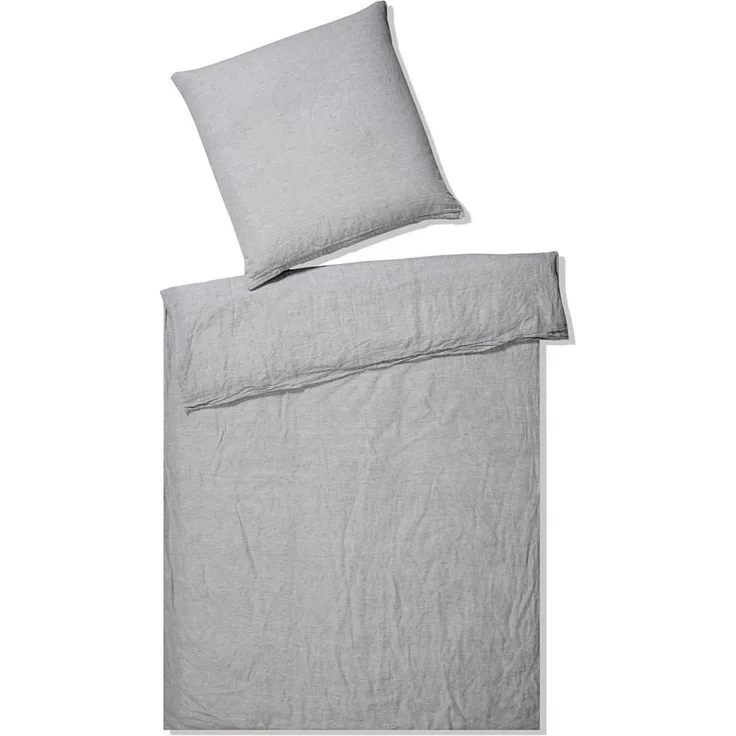 Elegante Bettwäsche Breeze in Gr. 135x200 oder 155x220 cm, Halbleinen, 2 teilig, Bettwäsche in Halbleinen-Qualität, Bettwäsche mit Reißverschluss