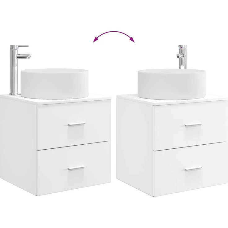 vidaXL Badezimmerschrank-Set 3 stk. Weiß 161,5 x 44,5 x 80 cm 3405939 – Bild 10