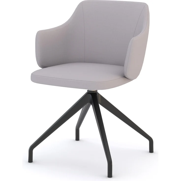 ASSMANN Schalenstuhl Consento Triest gepolstert Grau 56x58x79cm Textil – Bild 4