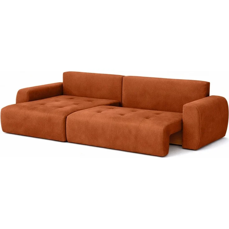 Kaiser Möbel Ecksofa mit Schlaffunktion und Bettkasten Ivo L aus Veloursstoff Salvador, Ecksofa mit Schlaffunktion, ausziehbar,mit Schlaffunktion,integrierter Stauraum – Bild 4