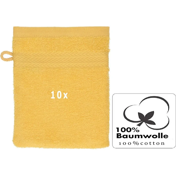 Betz Waschhandschuh 10-tlg. PREMIUM Größe 16 cmx21 cm, Baumwolle (Set, 10-St), 100% baumwolle – Bild 2