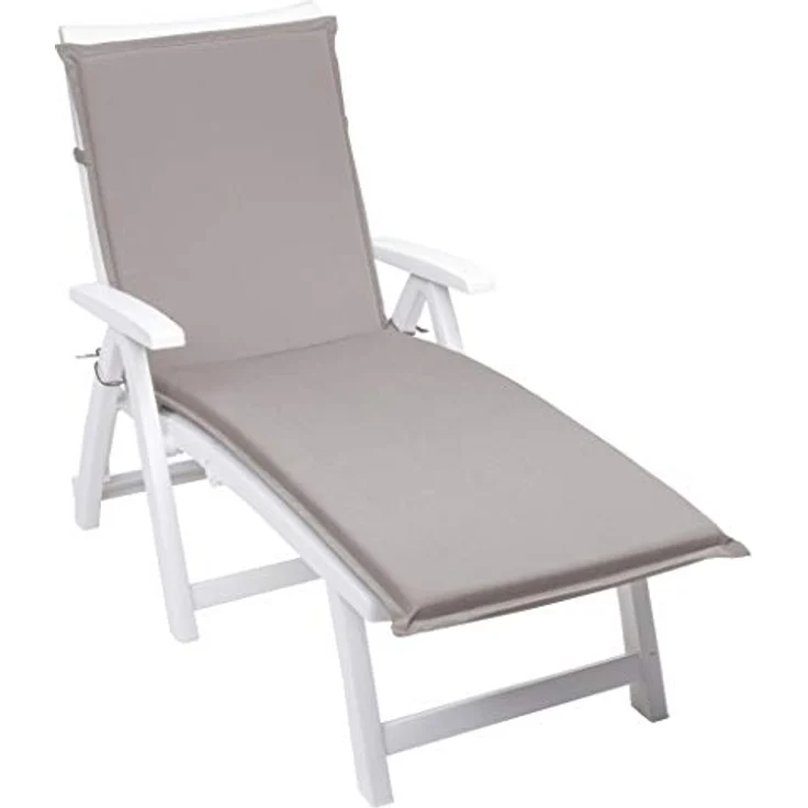 Traumnacht Komfort 2er Set Liegenauflagen Outdoor taupe mit abnehmbarem Bezug, 190 x 58 x 6 cm, Öko-Tex zertifiziert, produziert nach deutschem Qualitätsstandard – Bild 5