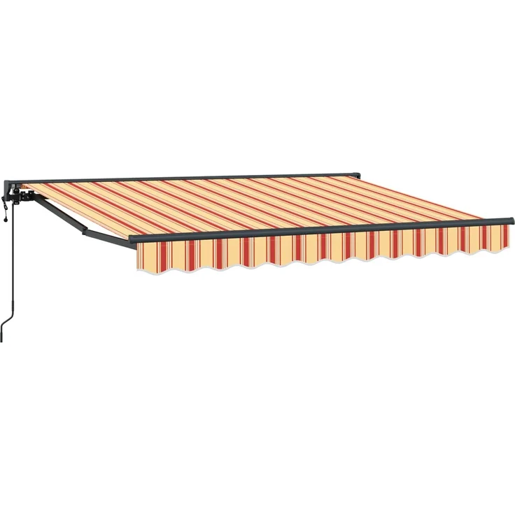 vidaXL Elektrische ausziehbare Markise Gelb, Orange und Weiß 2,5 x 2 m 3421112 – Bild 2