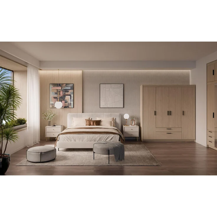 AX LIVING Schubladenschrank Garderobe Geölte Eiche Schrank Storicos 4T 176,3cm – Bild 6
