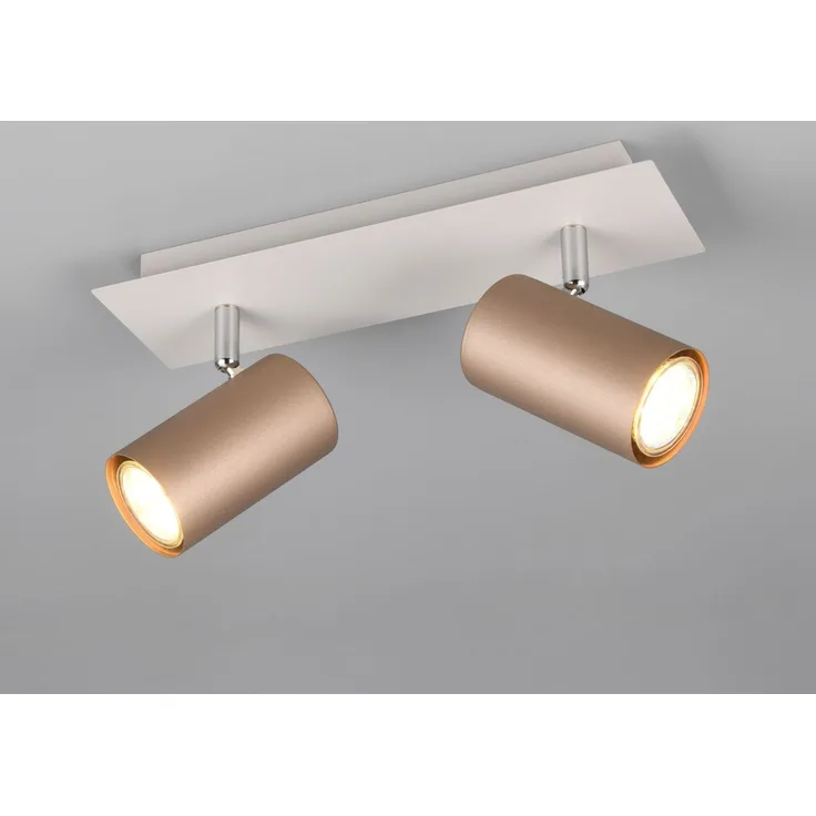 Trio Leuchten 2er Spot Marley GU10 coffee Metall