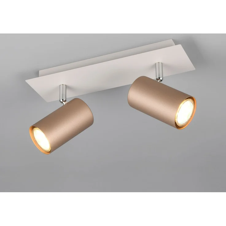 Trio Leuchten 2er Spot Marley GU10 coffee Metall