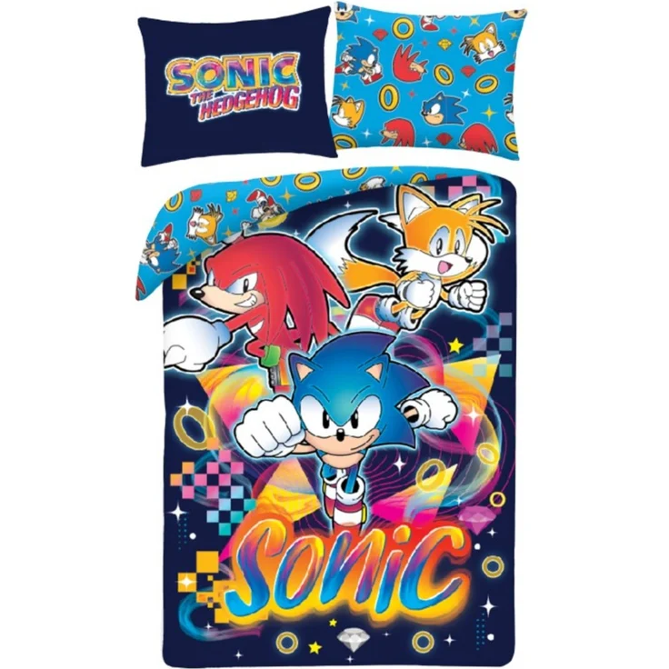 Sonic Bettwäsche 140 × 200 cm Mikrofaser Bettbezug Kissenbezug 70 × 90 cm