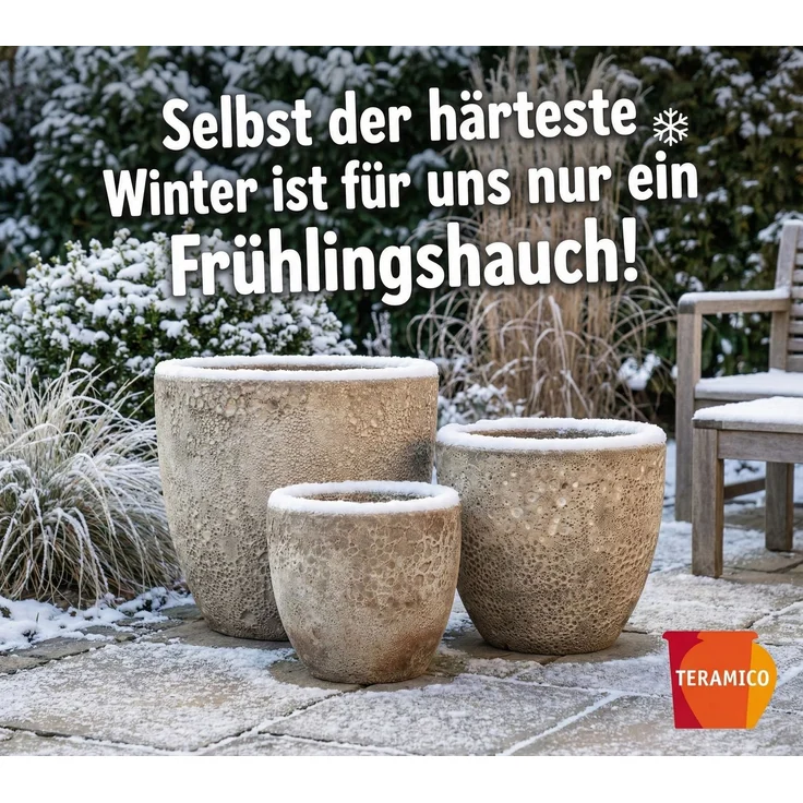 Keramik Blumentopf Eggpot Lava Weiß Ø 21cm Struktur Übertopf geschliffen Unikat – Bild 9