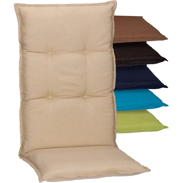 BEO Gartenstuhlauflage für Hochlehner Takume AU01 creme weiss 118,00 x 46,00 x 8,00 cm