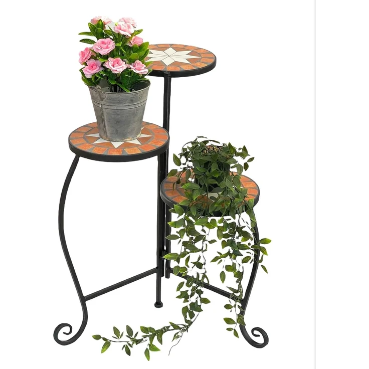 Blumentreppe Merano 12020 Mosaik 55cm Blumenständer Blumenregal Blumenhocker – Bild 7