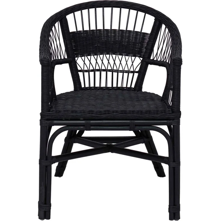 vidaXL Stapelstuhl Schwarz 60 x 60 x 81 cm Rattan 42033213 – Bild 4