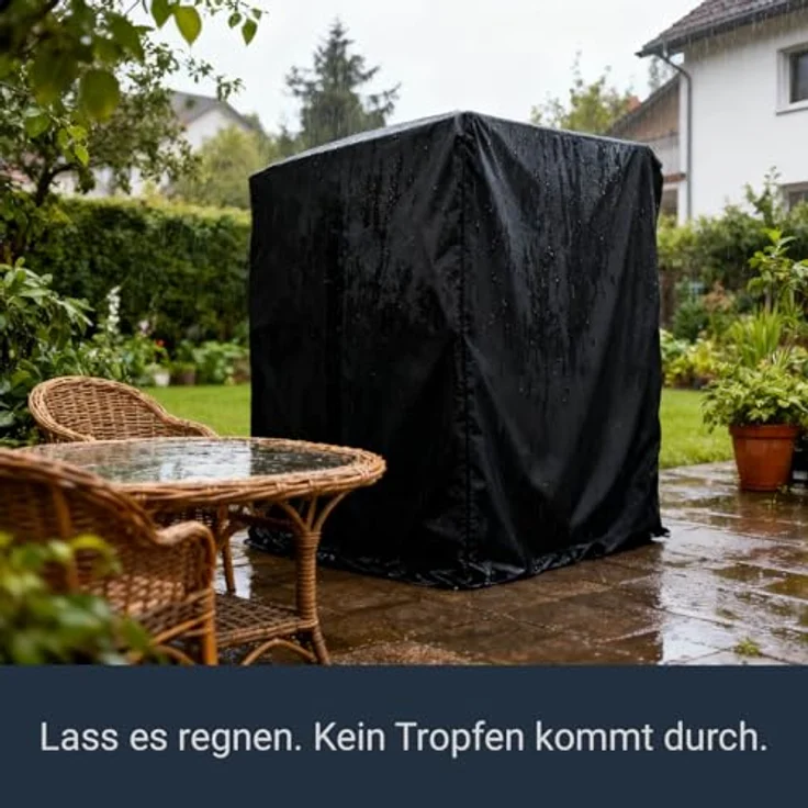 Awnic Strandkorb Schutzhülle Winterfest, Strandkorbhülle 2 Sitze Wasserdicht, Abdeckhauben für Strandkörbe, Abdeckung Strandkorb Winterfest 420D Oxford-Gewebe L135×B105×H175/140cm – Bild 6