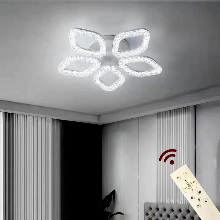 Euroton LED Deckenleuchte LED Deckenlampe XL DL Fernbedienung Lichtfarbe/Helligkeit einstellbar, LED fest integriert, mit Fernbedienung kaltweiß-neutalweiß -warmweiß, 7000k-3000k stufenlos einstellbar, mit Fernbedienung steuerbar – Bild 2