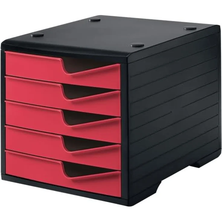 Styro Schubladenbox styroswingbox 5 Schübe schwarz/cranberry