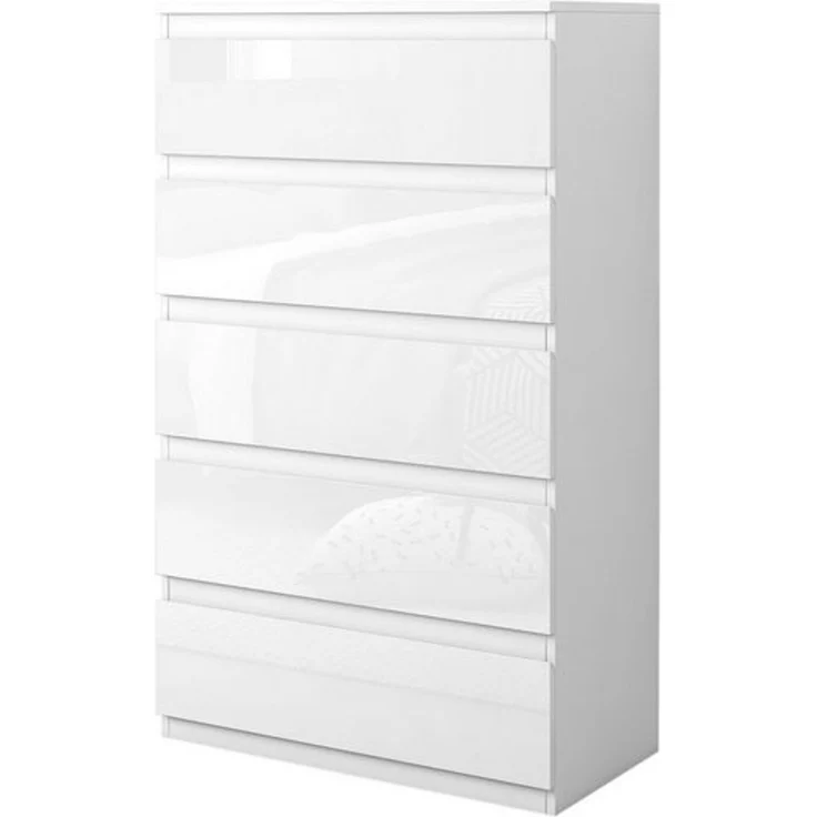 HTI-Living Kommode Kommode Kenji 5 Schubladen Hochglanz Weiß (Stück, 1 St, 1 Kommode), Sideboard – Bild 4