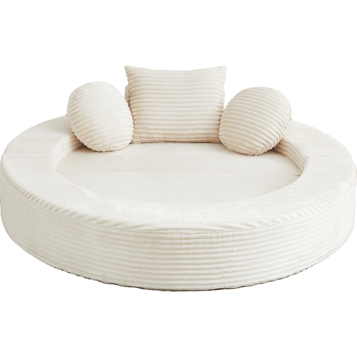 ZUBALIYA SchlafSofa mit USB - Anschluss, mit Schreibtisch, mit Cordbezug, mit Schaumstoffpolsterung, für Wohnzimmer und Apartments – Bild 8