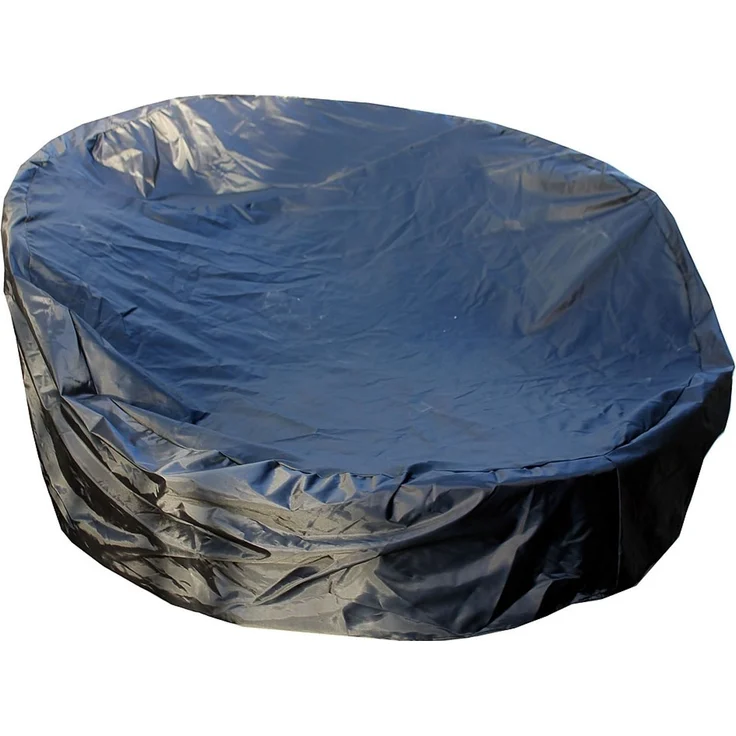 Schutzhülle 182x76 Schwarz Gartenmöbel Insel Rattan Abdeckung Plane Haube Wetter – Bild 2